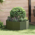 Fioriera Verde oliva 90 x 90 x 35 cm Acciaio