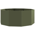 Fioriera Verde oliva 90 x 90 x 35 cm Acciaio