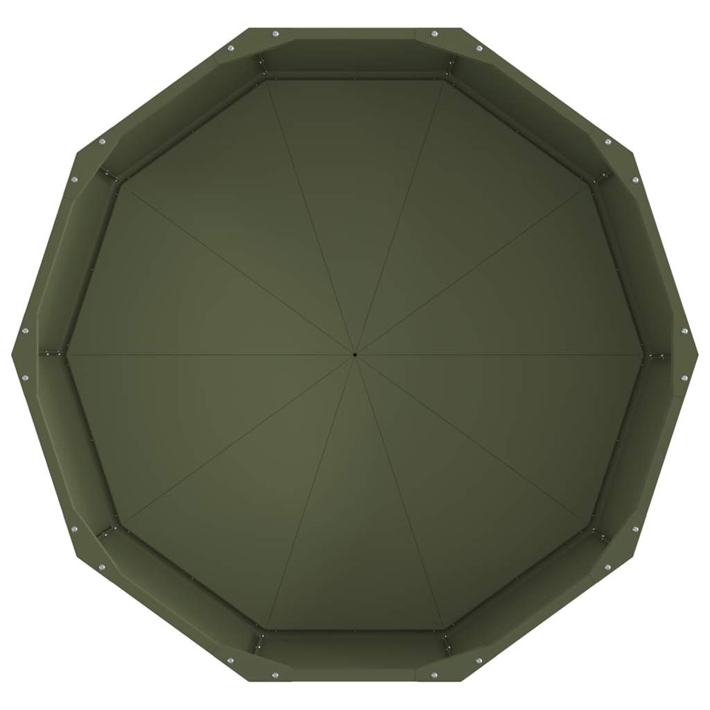 Fioriera Verde oliva 90 x 90 x 35 cm Acciaio