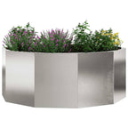 Fioriera Argento 90 x 90 x 35 cm Acciaio inossidabile