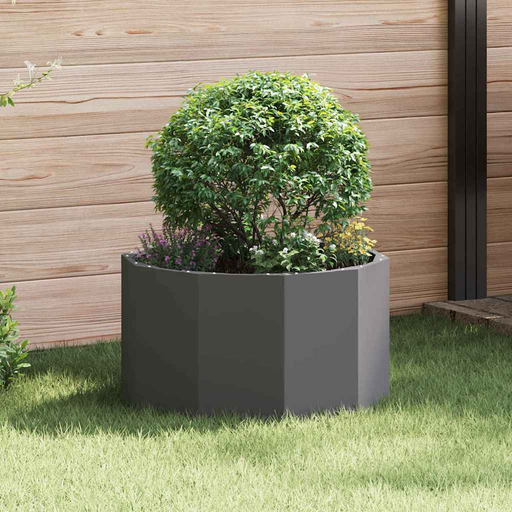 Fioriera Nero 60 x 60 x 35 cm Acciaio