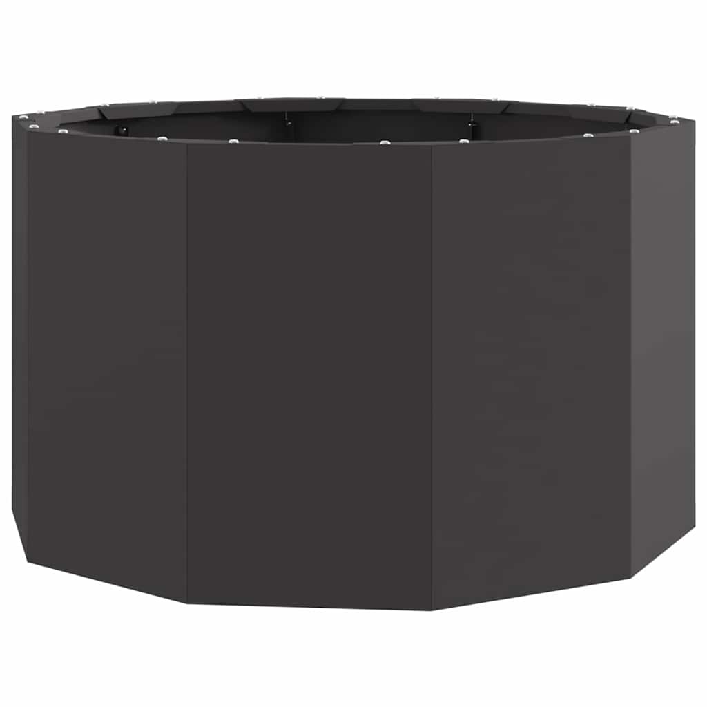 Fioriera Nero 60 x 60 x 35 cm Acciaio