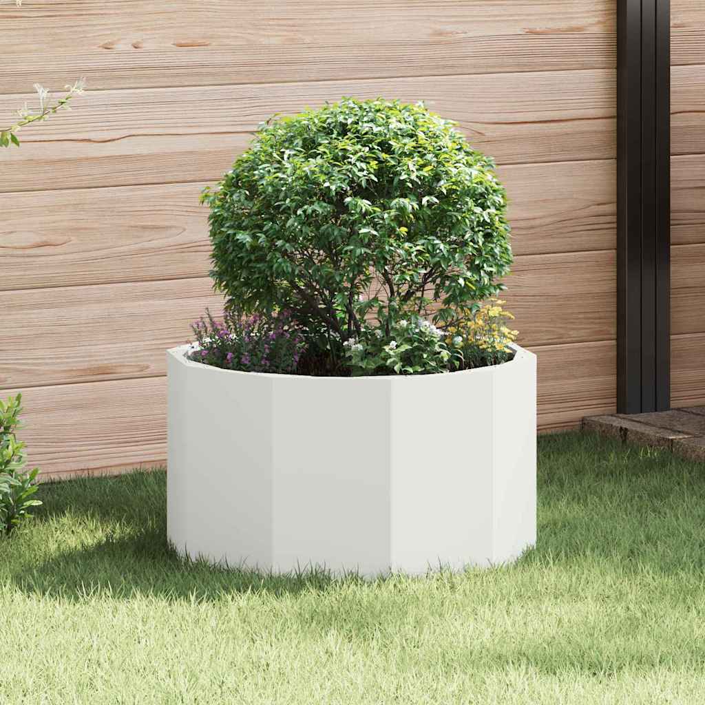 Fioriera Bianco 60 x 60 x 35 cm Acciaio