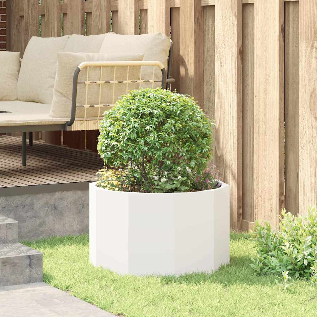 Fioriera Bianco 60 x 60 x 35 cm Acciaio