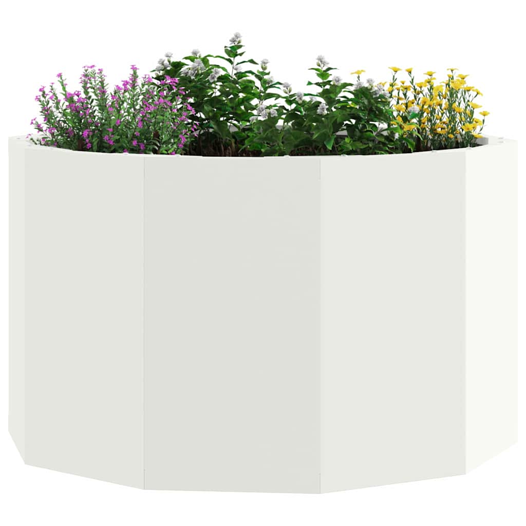 Fioriera Bianco 60 x 60 x 35 cm Acciaio