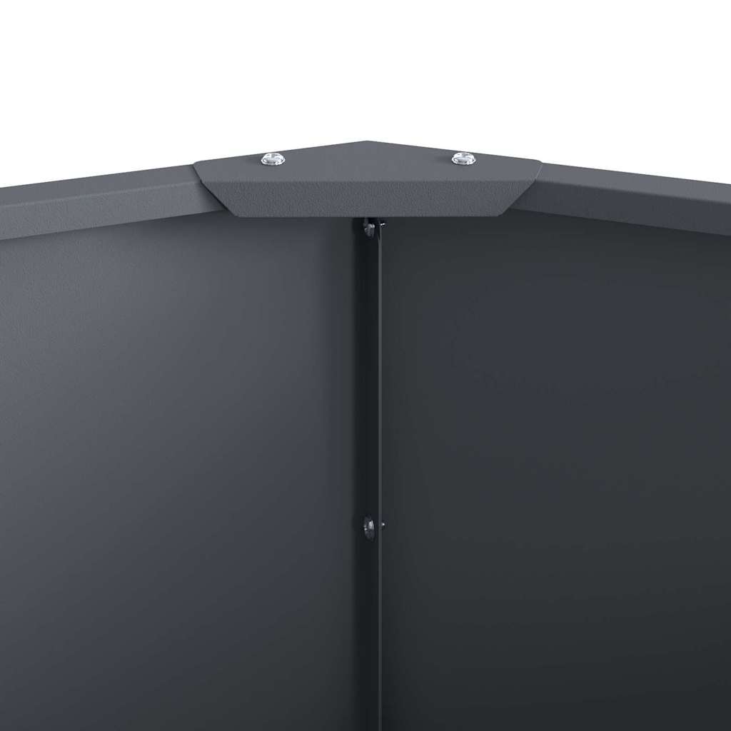 Fioriera Antracite 60 x 60 x 35 cm Acciaio