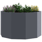 Fioriera Antracite 60 x 60 x 35 cm Acciaio