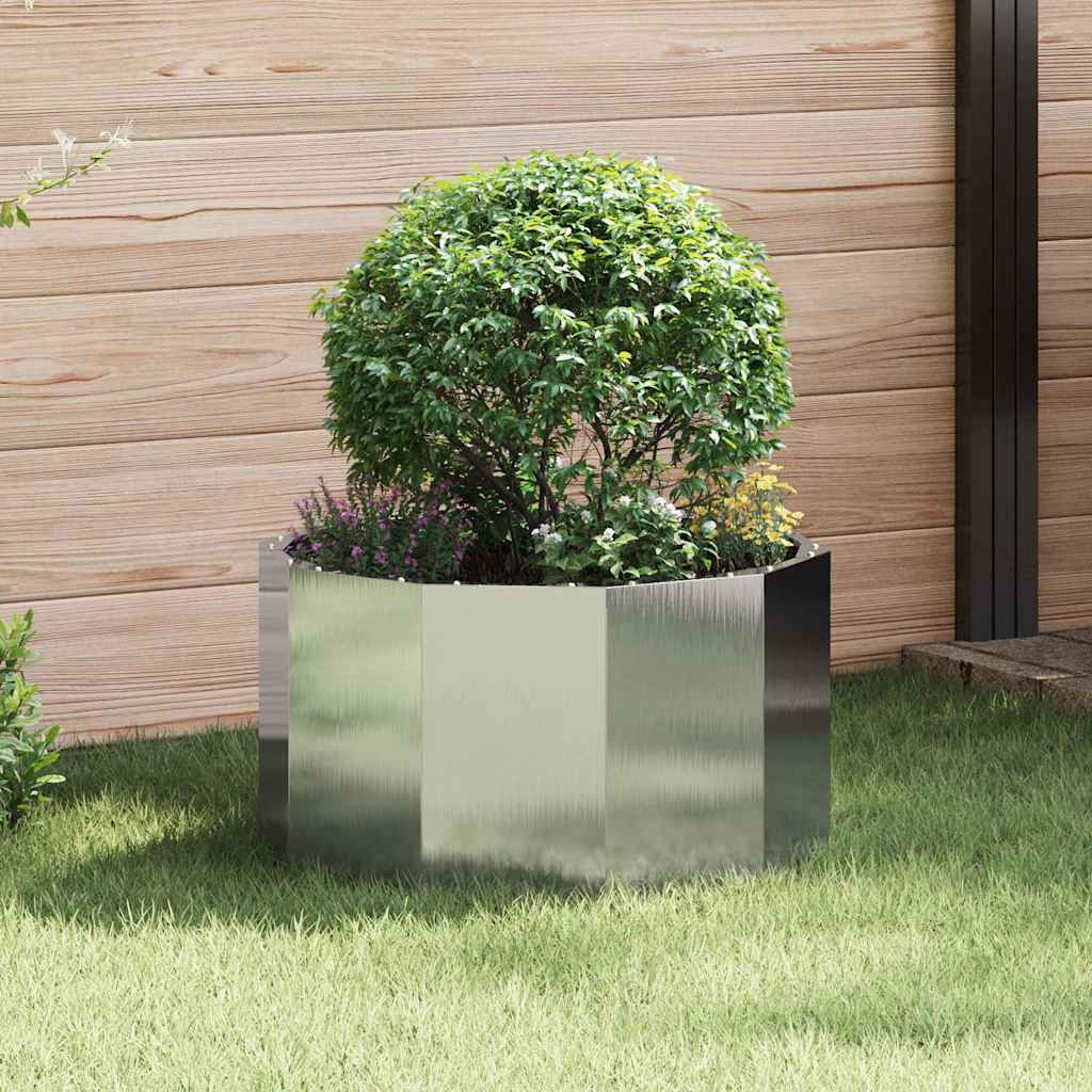Fioriera Argento 60 x 60 x 35 cm Acciaio inossidabile