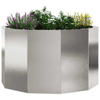 Fioriera Argento 60 x 60 x 35 cm Acciaio inossidabile