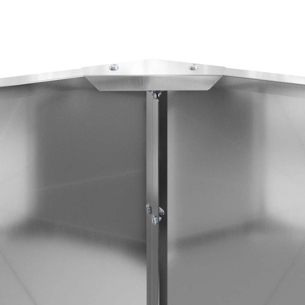 Fioriera Argento 60 x 60 x 35 cm Acciaio zincato