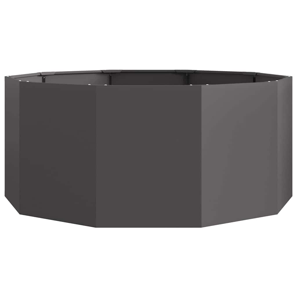 Fioriera Nero 120 x 120 x 50 cm Acciaio