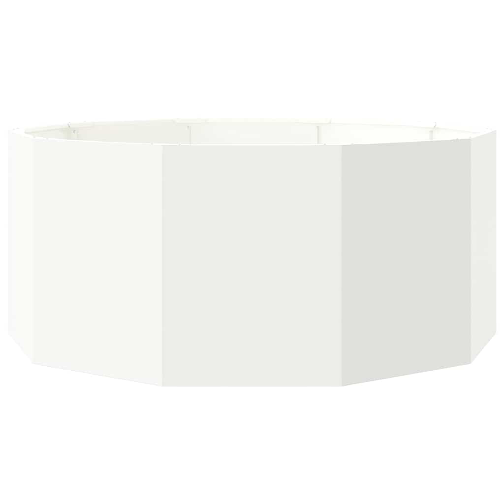 Fioriera Bianco 120 x 120 x 50 cm Acciaio