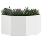 Fioriera Bianco 120 x 120 x 50 cm Acciaio