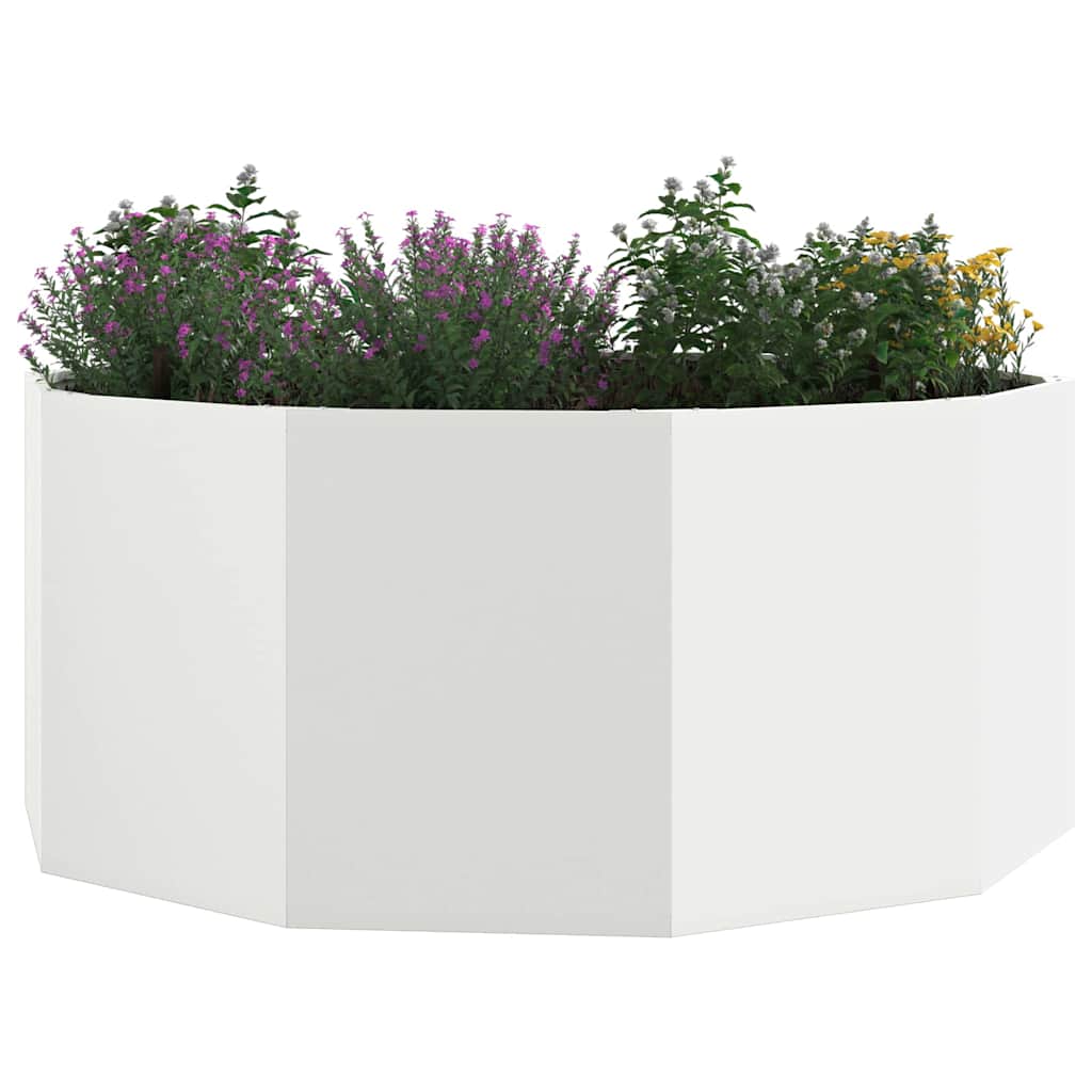 Fioriera Bianco 120 x 120 x 50 cm Acciaio