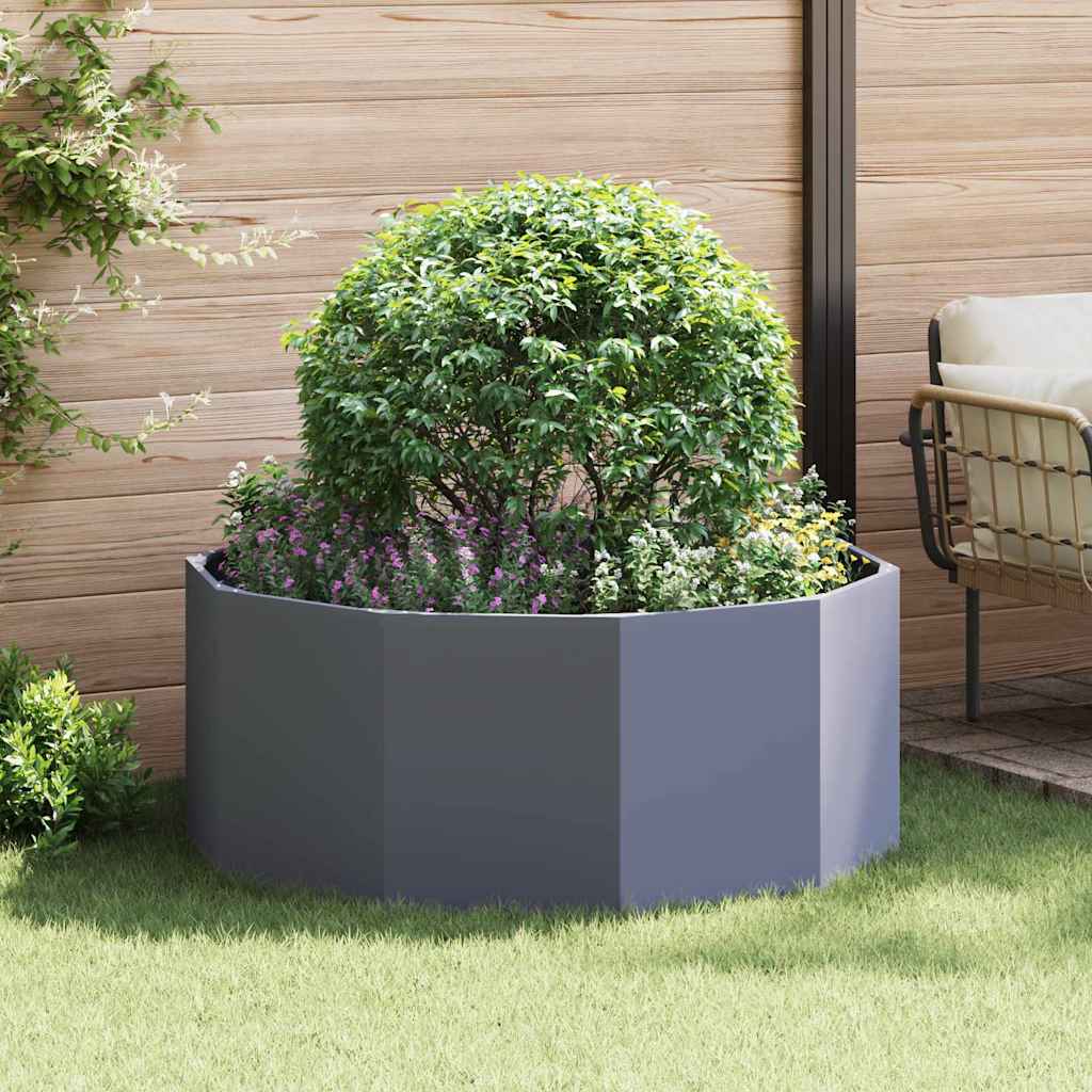 Fioriera Antracite 120 x 120 x 50 cm Acciaio