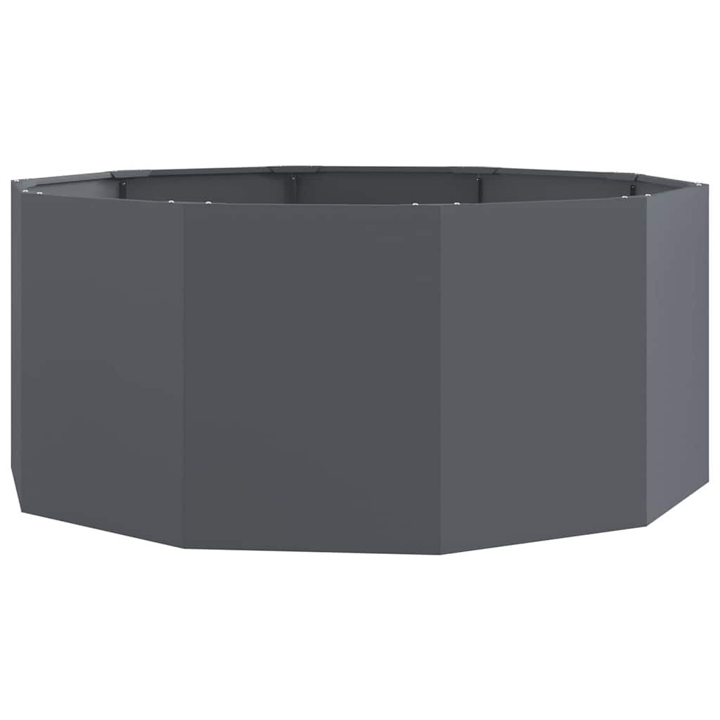 Fioriera Antracite 120 x 120 x 50 cm Acciaio