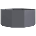 Fioriera Antracite 120 x 120 x 50 cm Acciaio