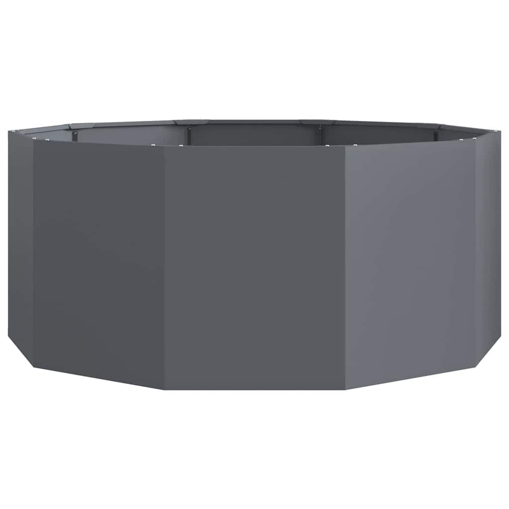 Fioriera Antracite 120 x 120 x 50 cm Acciaio