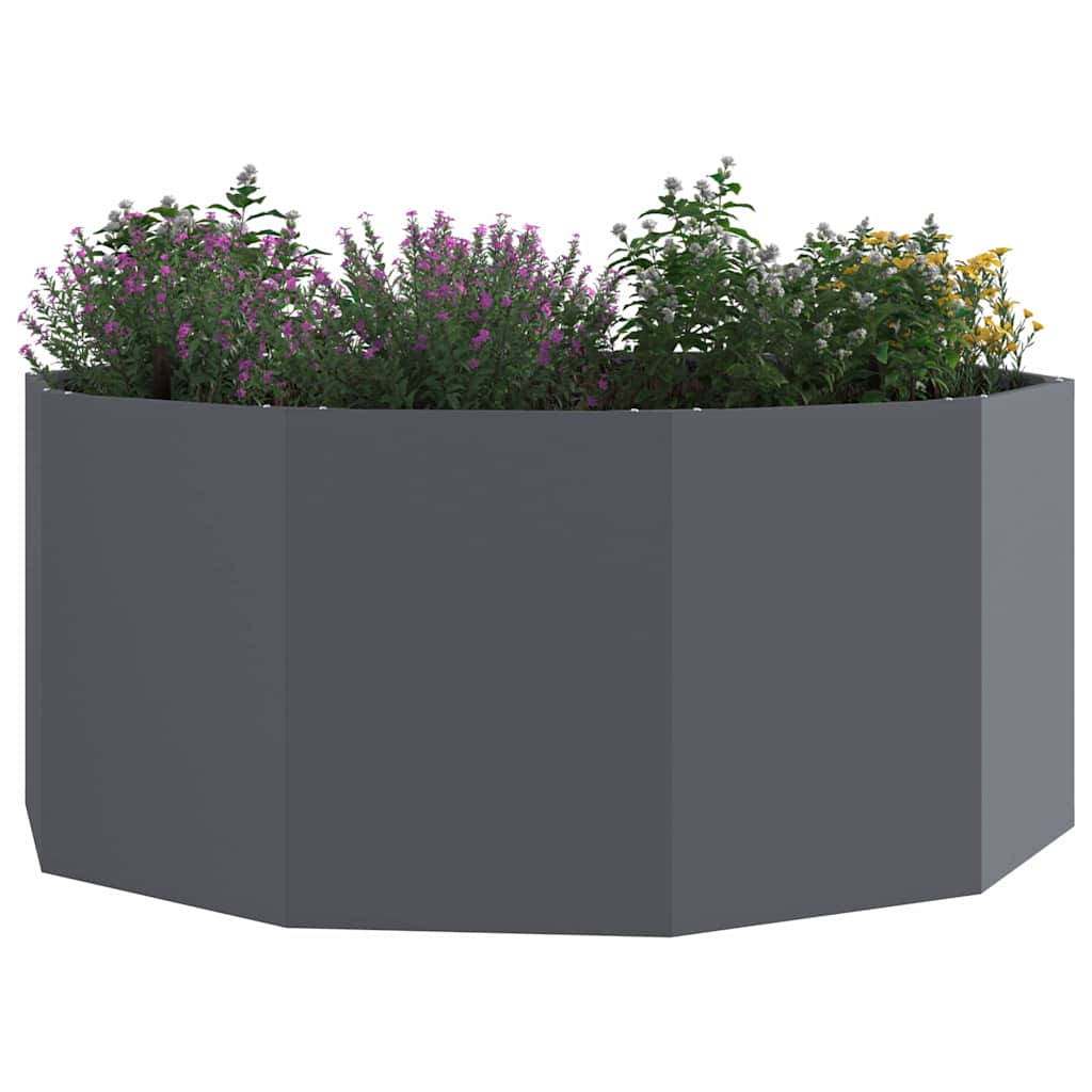 Fioriera Antracite 120 x 120 x 50 cm Acciaio