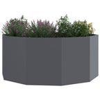 Fioriera Antracite 120 x 120 x 50 cm Acciaio