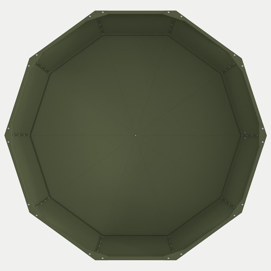 Fioriera Verde oliva 120 x 120 x 50 cm Acciaio
