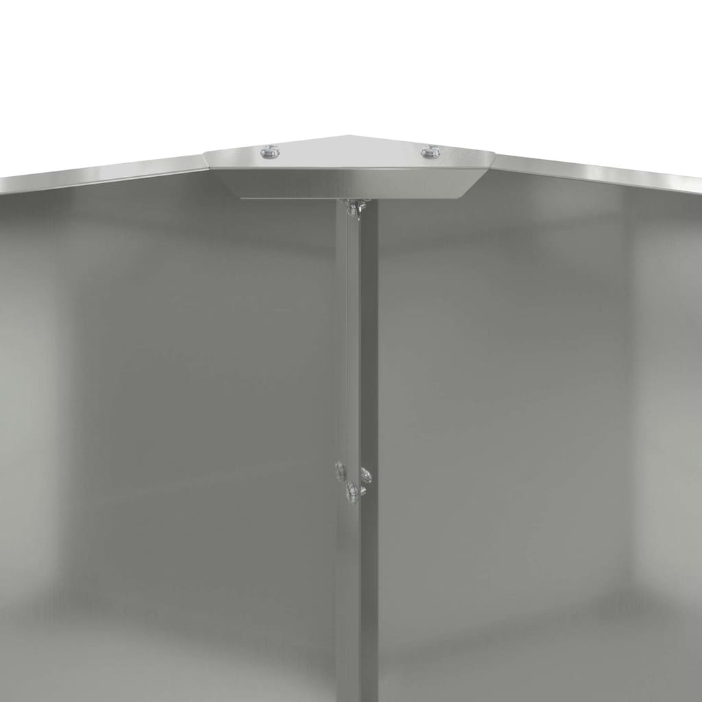 Fioriera Argento 60 x 60 x 50 cm Acciaio zincato
