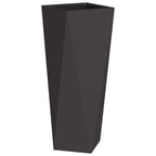 Fioriera 2 pcs Nero 30 x 30 x 75 cm Acciaio