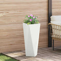 Fioriera Bianco 30 x 30 x 75 cm Acciaio