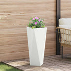 Fioriera Bianco 30 x 30 x 75 cm Acciaio