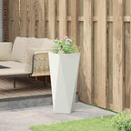 Fioriera Bianco 30 x 30 x 75 cm Acciaio