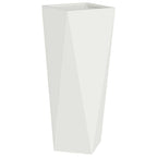 Fioriera 2 pcs Bianco 30 x 30 x 75 cm Acciaio