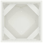 Fioriera 2 pcs Bianco 30 x 30 x 75 cm Acciaio