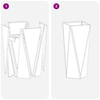 Fioriera 2 pcs Antracite 30 x 30 x 75 cm Acciaio