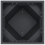 Fioriera 2 pcs Antracite 30 x 30 x 75 cm Acciaio