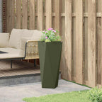 Fioriera Verde oliva 30 x 30 x 75 cm Acciaio