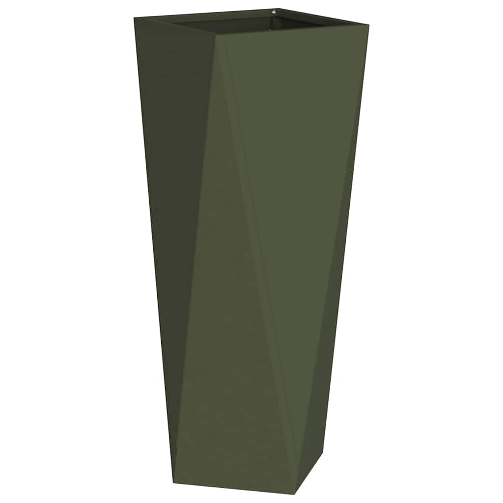 Fioriera Verde oliva 30 x 30 x 75 cm Acciaio