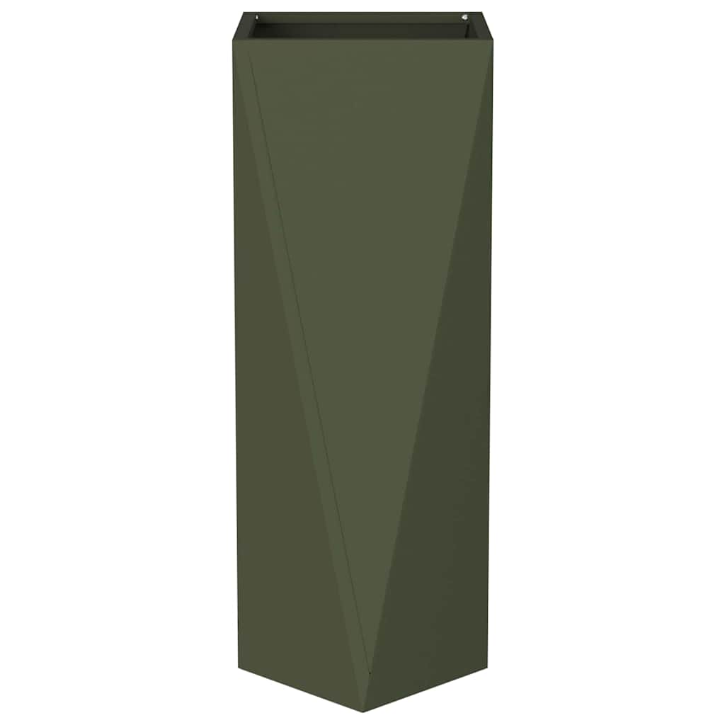 Fioriera Verde oliva 30 x 30 x 75 cm Acciaio