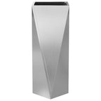 Fioriera 2 pcs Argento 30 x 30 x 75 cm Acciaio zincato
