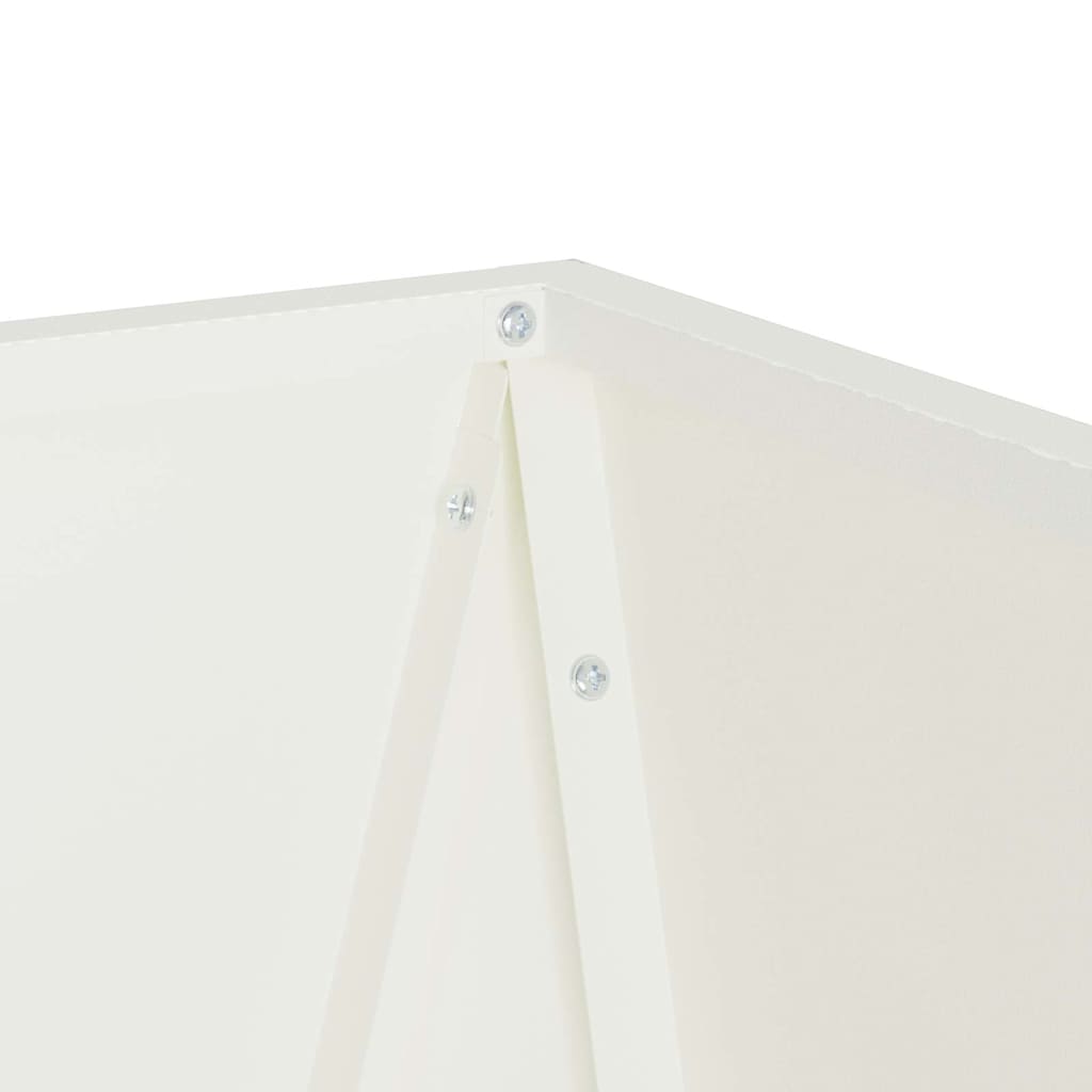 Fioriera 2 pcs Bianco 40 x 40 x 75 cm Acciaio