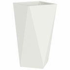 Fioriera 2 pcs Bianco 40 x 40 x 75 cm Acciaio