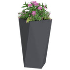 Fioriera 2 pcs Antracite 40 x 40 x 75 cm Acciaio