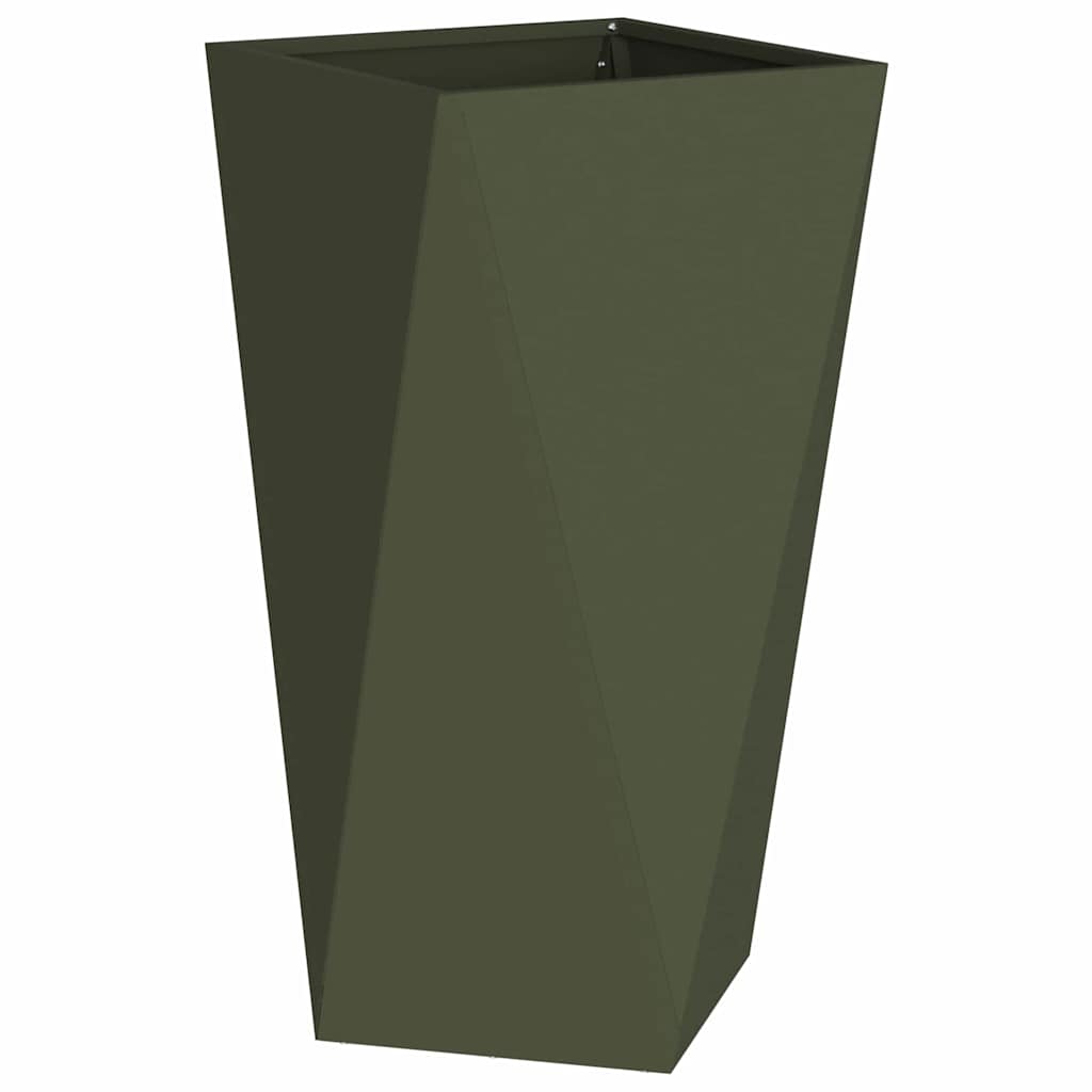Fioriera Verde oliva 40 x 40 x 75 cm Acciaio