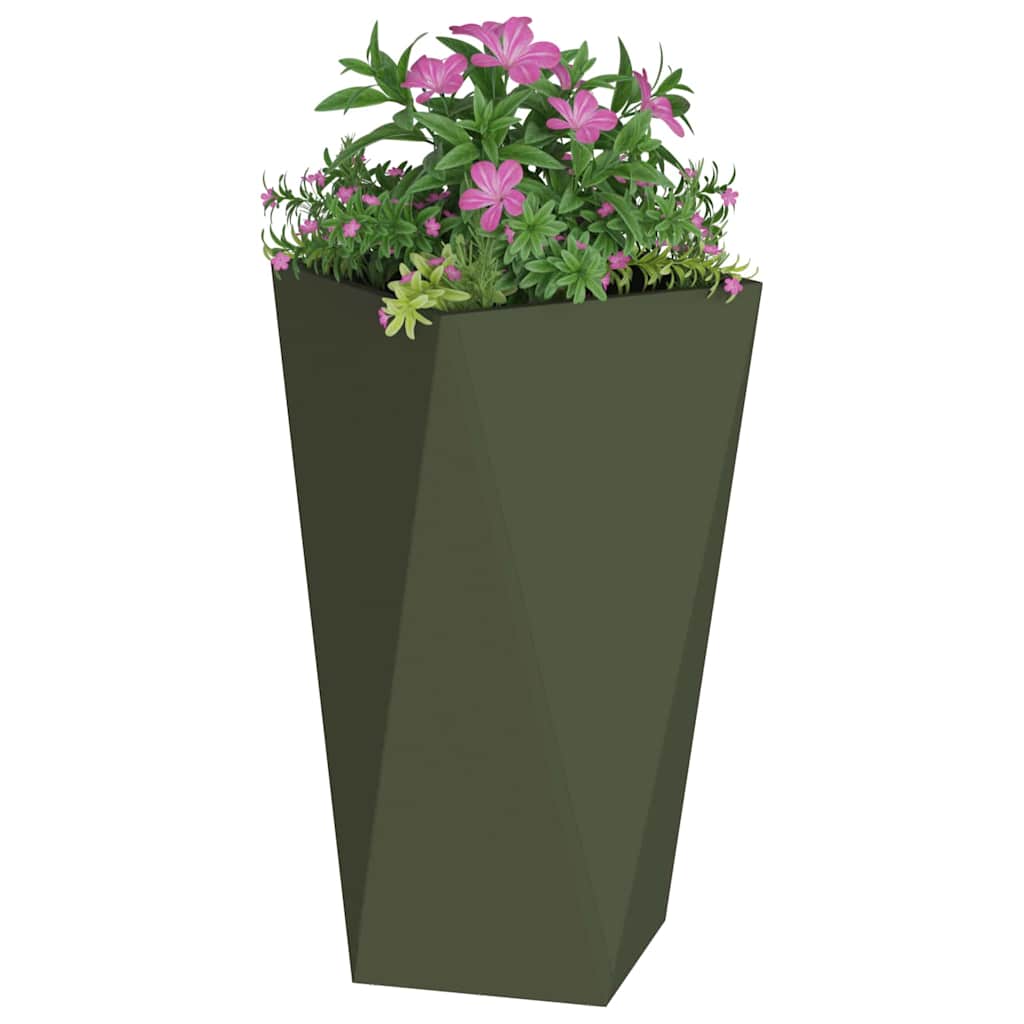 Fioriera Verde oliva 40 x 40 x 75 cm Acciaio