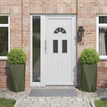 Fioriera 2 pcs Verde oliva 40 x 40 x 75 cm Acciaio