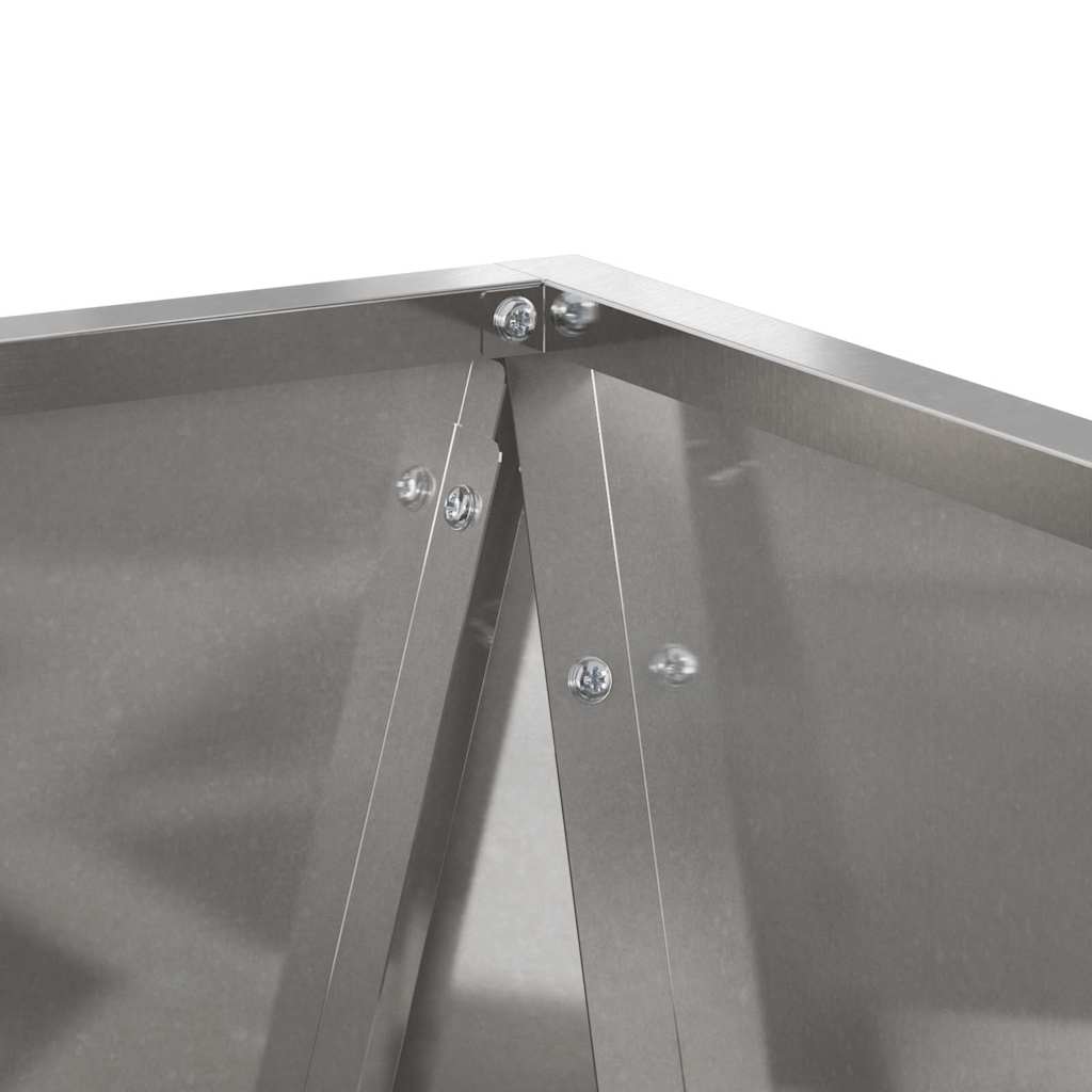 Fioriera 2 pcs Argento 40 x 40 x 75 cm Acciaio inossidabile