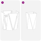 Fioriera 2 pcs Argento 40 x 40 x 75 cm Acciaio inossidabile