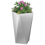 Fioriera Argento 40 x 40 x 75 cm Acciaio zincato