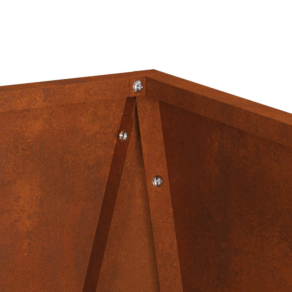 Fioriera 2 pcs Ruggine 40 x 40 x 75 cm