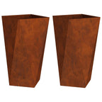 Fioriera 2 pcs Ruggine 40 x 40 x 75 cm