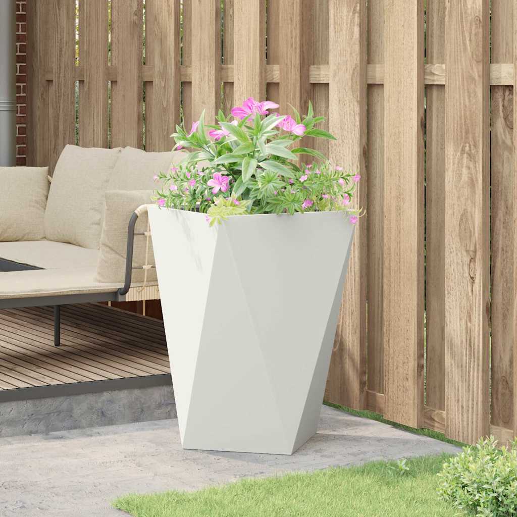 Fioriera Bianco 50 x 50 x 75 cm Acciaio